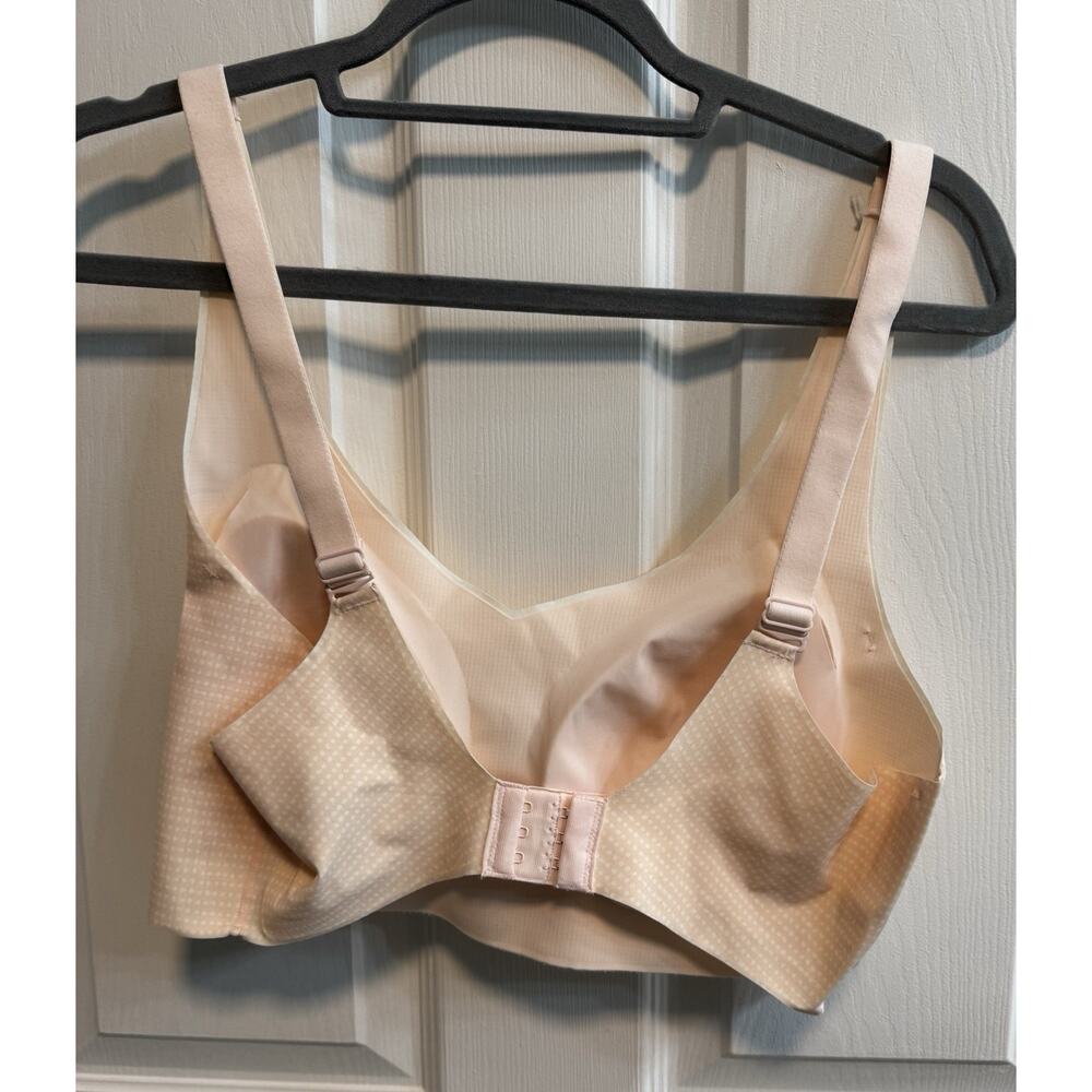 Bali Bra Large Beige Cream Dots Back Hook Removable Pads Adjustable Straps - Picture 2 of 5